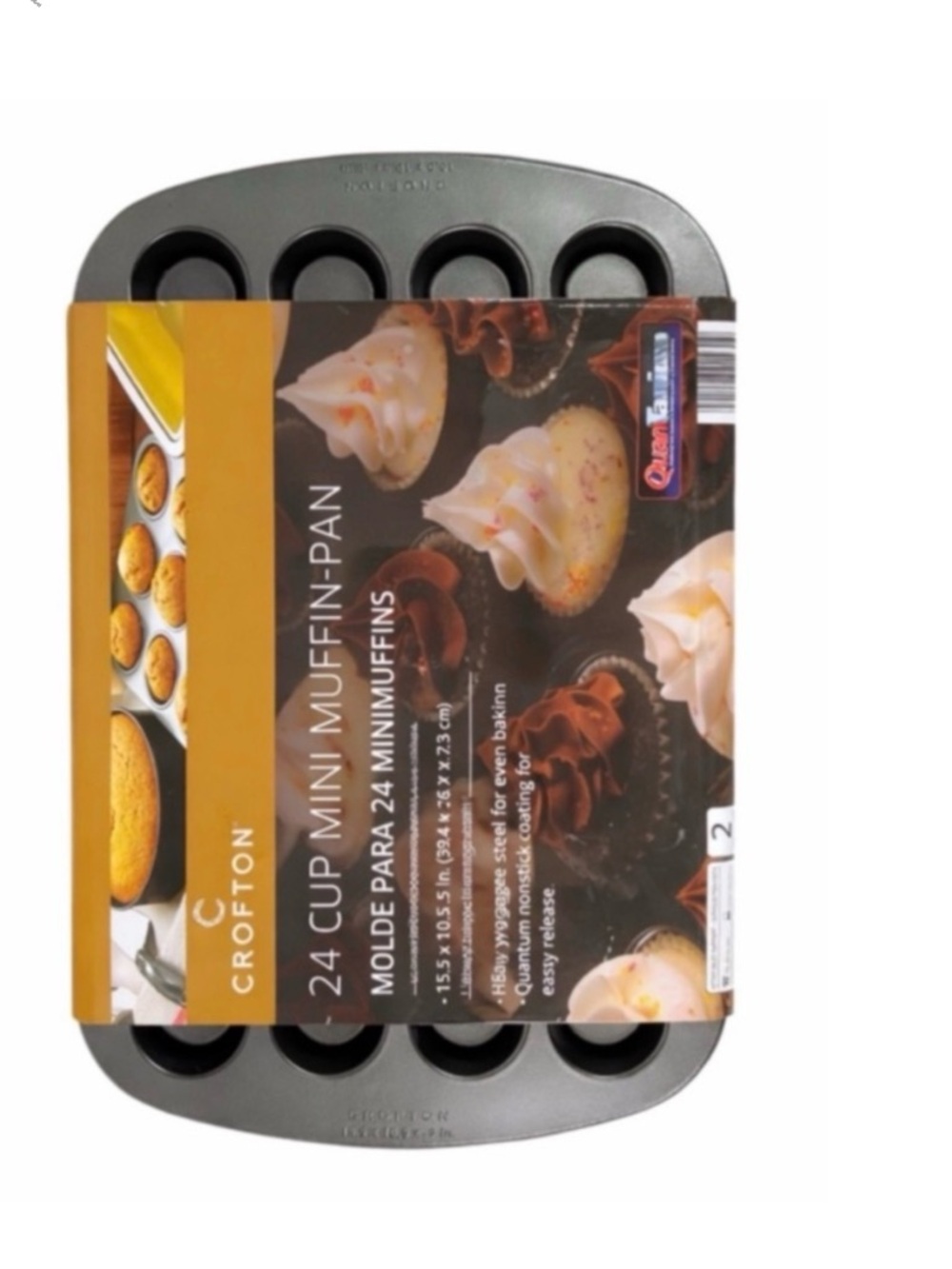 CROFTON 24 Cup Mini Muffin Pan Nonstick Quantum Heavy Gauge Bakeware
